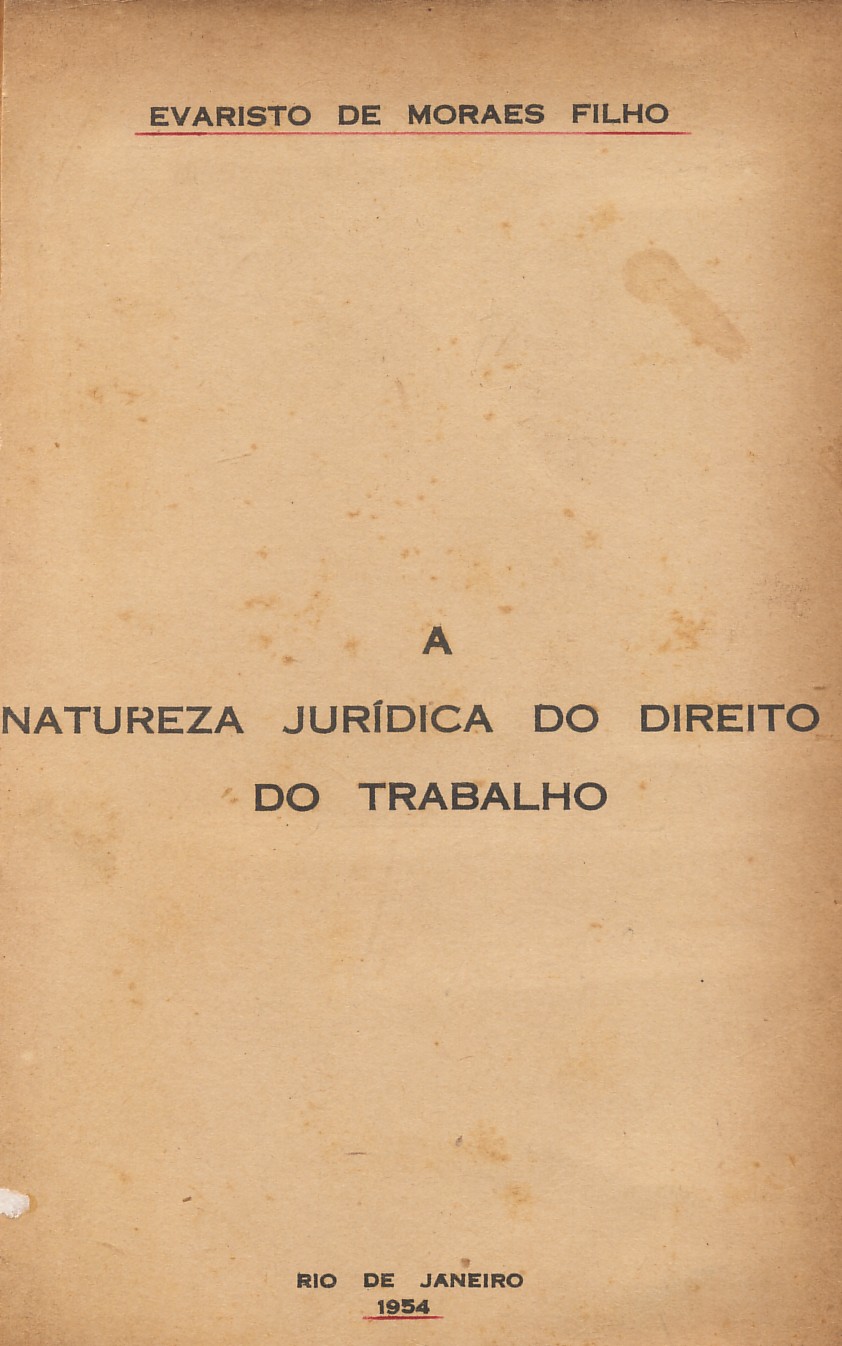 A Natureza Jurídica do Direito do Trabalho, 1954